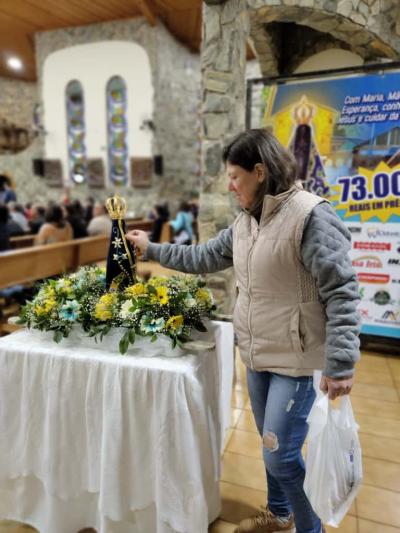 Fé e devoção marcam o 7º dia da Novena em honra a Nossa Senhora Aparecida em Laranjeiras do Sul
